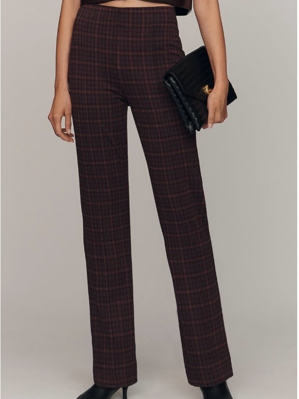 Anthropology The Poppy Full-Length Plaid Pull-On Pants by Maeve Size SP